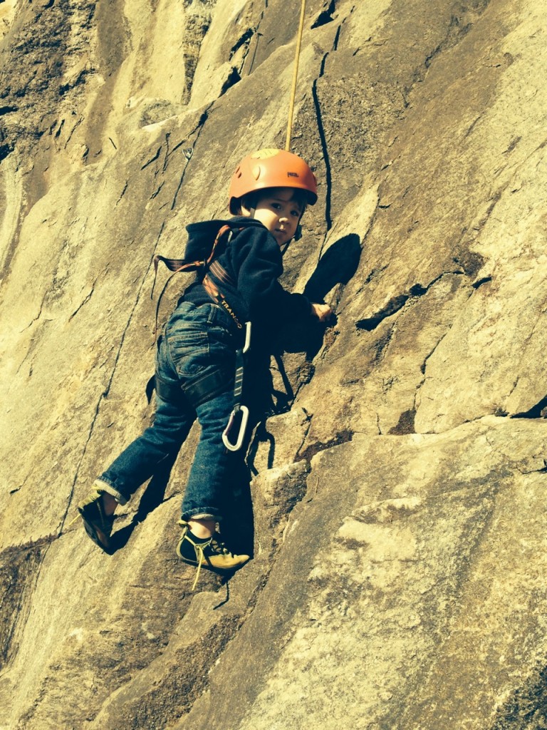 Even crag-kiddo got to get in some climb time!