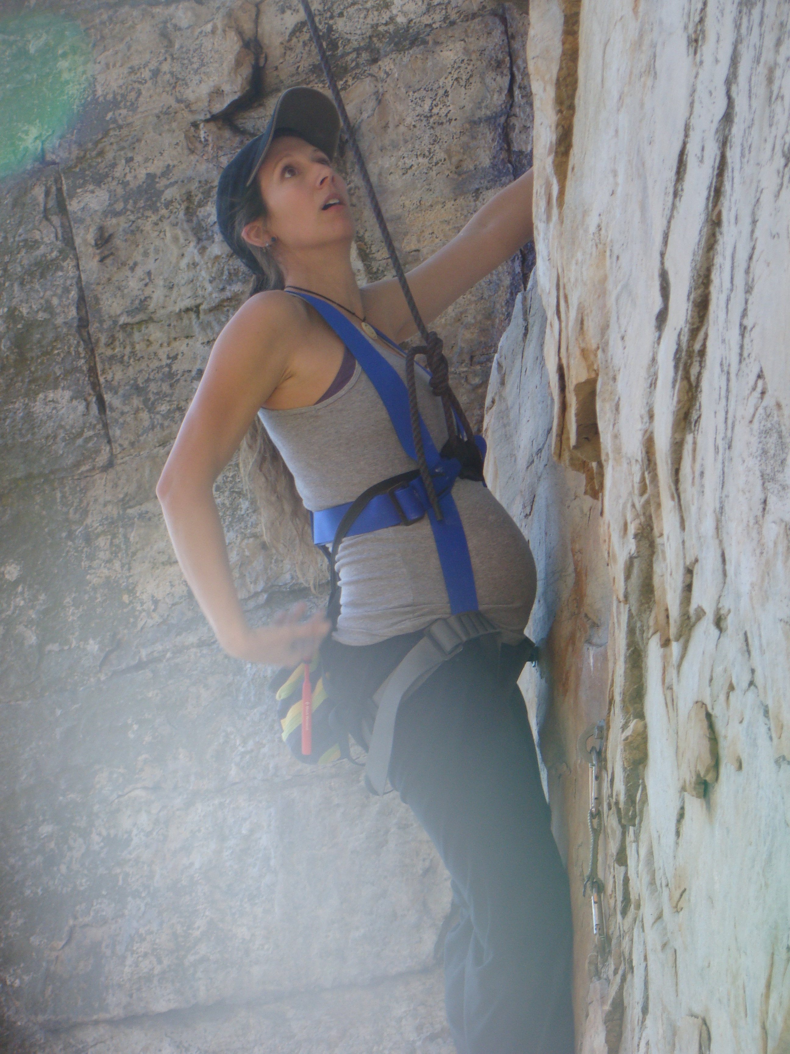 pregnancy harness rock climbing